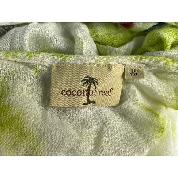 COCONUT REEF, SIZE PLUS O/S, BEACH COVER UP WITH BUTTERFLY - Picture 3 of 3